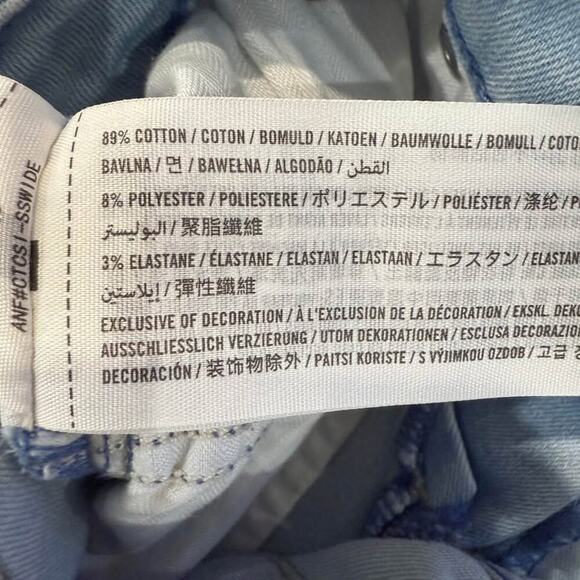 Abercrombie & Fitch The Super Skinny Ankle Mid Rise Denim Jeans Women's 28 Blue - Picture 9 of 9